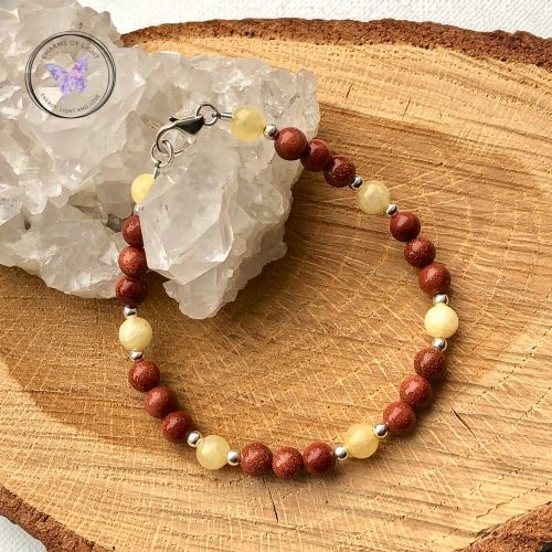 Goldstone & Calcite Healing Bracelet